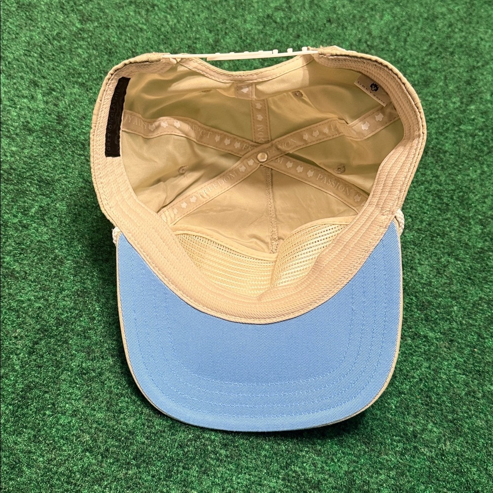 Greyson Clothiers Snap-Back Rope Hat with American Flag Wolf Patch (Light Beige) - Picture 4 of 4